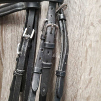 Rsd Padded Monocrown Dressage Bridle, Buckles, Crank *gc, NO Flash, clean, mnr dents, edge scrapes, rubs & scratches

