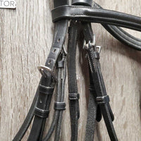 Rsd Padded Monocrown Dressage Bridle, Buckles, Crank *gc, NO Flash, clean, mnr dents, edge scrapes, rubs & scratches
