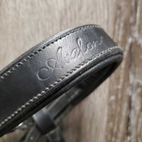 Rsd Padded Monocrown Dressage Bridle, Buckles, Crank *gc, NO Flash, clean, mnr dents, edge scrapes, rubs & scratches
