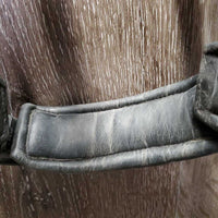 Monocrown Rsd Padded Dressage Bridle, Crank, Braided Reins *gc, rubs, faded, clean, NO Flash, tape residue, mnr sticky
