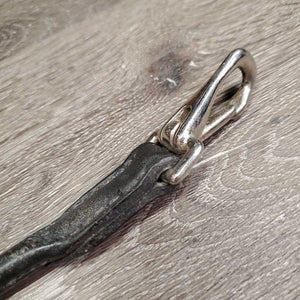 Thin Rolled Leather Pommel Strap, Snaps *vgc, dry, scuff, rubs
