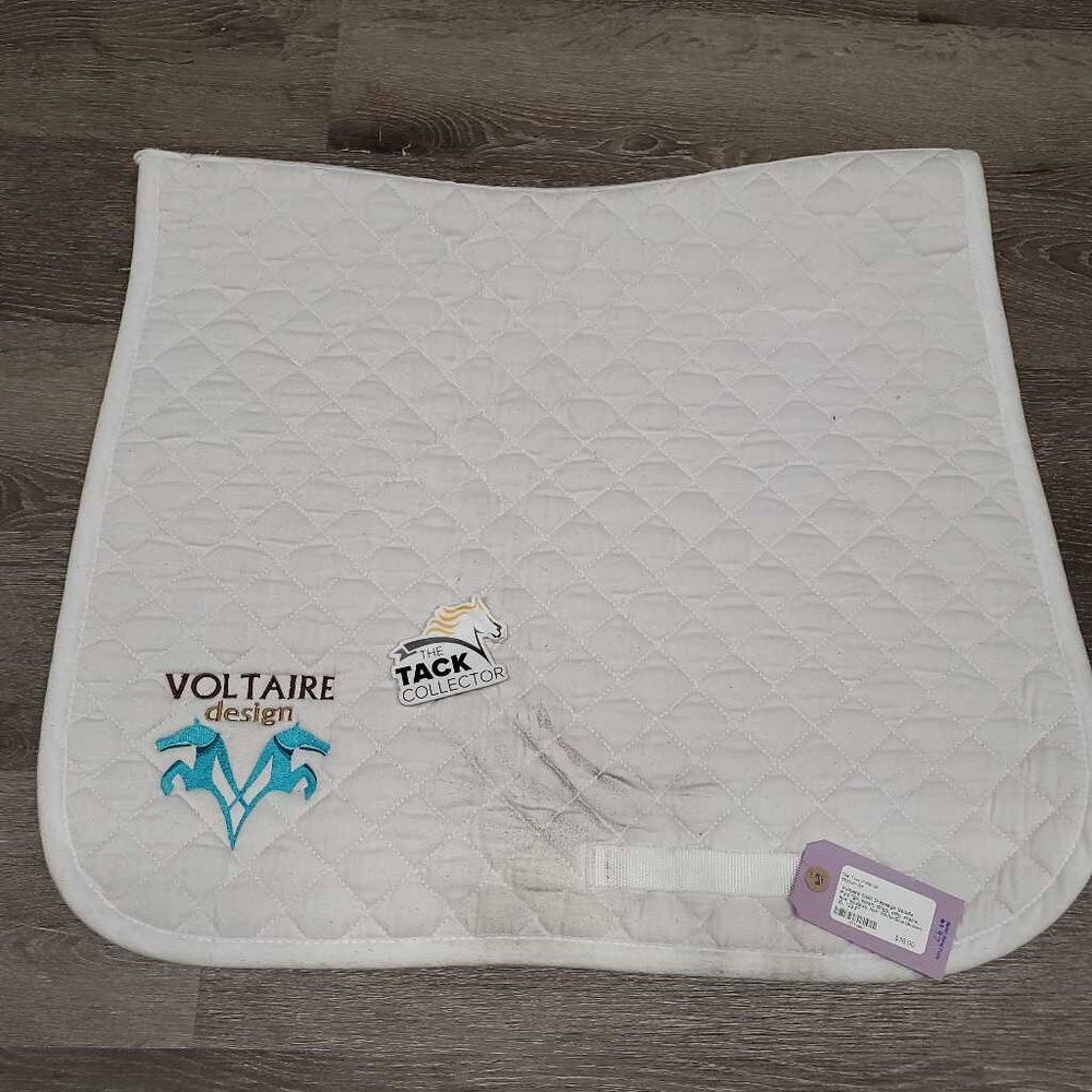 Quilt Dressage Saddle Pad *gc, clean, dingy, pilly, stains, mnr threads, hair