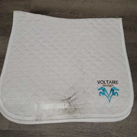 Quilt Dressage Saddle Pad *gc, clean, dingy, pilly, stains, mnr threads, hair