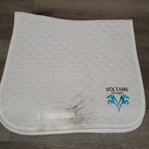Quilt Dressage Saddle Pad *gc, clean, dingy, pilly, stains, mnr threads, hair