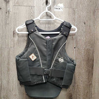 Hard Shell Safety Vest, zip, BETA 2000: Level 2 *gc, dirty, stains, hairy, faded, weak velcro, rubs, pills, older

