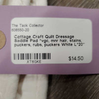 Quilt Dressage Saddle Pad *vgc, mnr hair, stains, puckers, rubs, puckers
