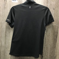 SS Shirt, 1/4 Zip Up *gc, hair, snags, runs, seam rubs, older
