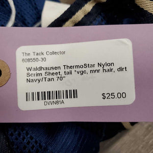 Nylon Scrim Sheet, tail *vgc, mnr hair, dirt