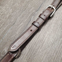 RSd/FS Padded Leather & Elastic Breastplate, 2 Piece Running Attachment, snaps *vgc, mnr dirt & rubs, older
