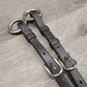 RSd Padded Leather & Elastic Breastplate, Running Attachment, snaps *gc, dirty, xholes, mismatched, creases, rubs, older