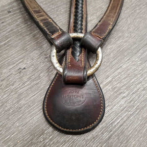 Braided Breastplate *xc, older, mnr dirt, rubs & faded spots, xholes