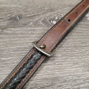 Braided Breastplate *xc, older, mnr dirt, rubs & faded spots, xholes
