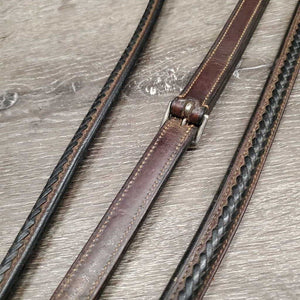 Braided Breastplate *xc, older, mnr dirt, rubs & faded spots, xholes