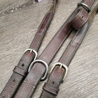 Thick Soft Leather & Elastic Breastplate, Wither Bridge *gc, dirty, xholes, older, rubs, creases
