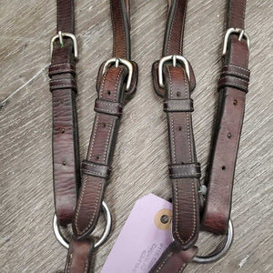 Thick Soft Leather & Elastic Breastplate, Wither Bridge *gc, dirty, xholes, older, rubs, creases