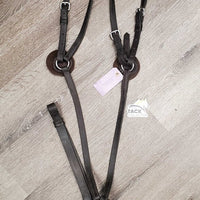 Thick Soft Leather & Elastic Breastplate, Wither Bridge, 2 Foam Ring Covers *gc, dirty, xholes, older, rubs, creases