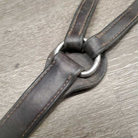 Thick Soft Leather & Elastic Breastplate, Wither Bridge, 2 Foam Ring Covers *gc, dirty, xholes, older, rubs, creases
