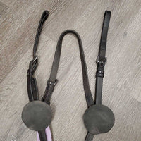 Thick Soft Leather & Elastic Breastplate, Wither Bridge, 2 Foam Ring Covers *gc, dirty, xholes, older, rubs, creases

