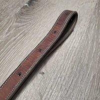 Narrow Hunter Leather & Elastic Breastplate, snaps *gc, dirty, xholes, older, rubs, creases, faded, scrapes, stains, stretched elastic