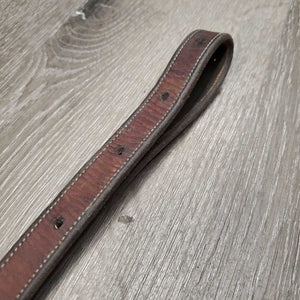 Narrow Hunter Leather & Elastic Breastplate, snaps *gc, dirty, xholes, older, rubs, creases, faded, scrapes, stains, stretched elastic