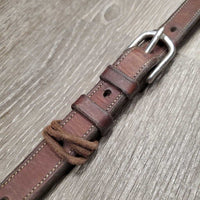 Narrow Hunter Leather & Elastic Breastplate, snaps *gc, dirty, xholes, older, rubs, creases, faded, scrapes, stains, stretched elastic
