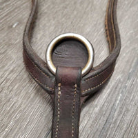 Narrow Hunter Leather & Elastic Breastplate, snaps *gc, dirty, xholes, older, rubs, creases, faded, scrapes, stains, stretched elastic
