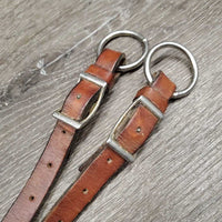 Adjustable Running Martingale Attachment, buckle, conway buckles *fair, taped, cut, dry, stiff, xholes, dents faded, creases
