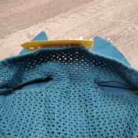 Crochet Ear Bonnet Fly Veil, 2x Piping * vgc, clean, curled, faded, shrunk
