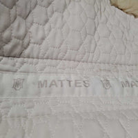 Quilt Sheepskin Half Pad, rolled edge *vgc, clean, clumpy, mnr stains, bare spots, hair, puckers, dingy
