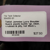 Lycra Shoulder Guard, plastic buckle *gc, clean, v.rubbed & pilly, hair
