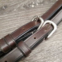 Adjustable Leather Running Martingale Attachment, sewn on snap *xc, clean, dirty rings
