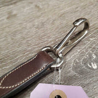 Adjustable Leather Running Martingale Attachment, sewn on snap *xc, clean, dirty rings
