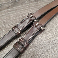 Adjustable Leather Running Martingale Attachment, sewn on snap *xc, clean, dirty rings
