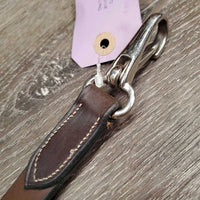 Adjustable Leather Running Martingale Attachment, sewn on snap *xc, clean, dirty rings
