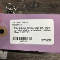 Thin Jointed Kimberwick Bit, chain *gc, dirt, stains, scratches, residue
