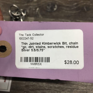 Thin Jointed Kimberwick Bit, chain *gc, dirt, stains, scratches, residue