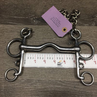 Med Port Pelham Bit, chain *gc, clean, stains, residue, scratches