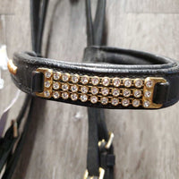 Rsd/Padded Bridle, Plain Reins, Bling, Buckles *gc, clean, NO flash, missing bling, mnr residue, tight keepers
