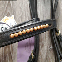 Rsd/Padded Bridle, Plain Reins, Bling, Buckles *gc, clean, NO flash, missing bling, mnr residue, tight keepers

