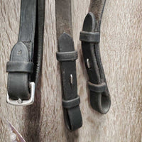 Monocrown Bridle, Bling, Flash, Rubber Lined Reins *gc, dirty, rubs, mismatched, tight & missing keepers, edge scrapes, thin/sticky rubber