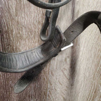 Monocrown Bridle, Bling, Flash, Rubber Lined Reins *gc, dirty, rubs, mismatched, tight & missing keepers, edge scrapes, thin/sticky rubber