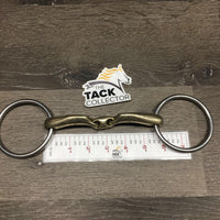 Med Hvy Curved French Link Loose Ring, center peanut *gc, clean, stains, scratches, v.chewed
