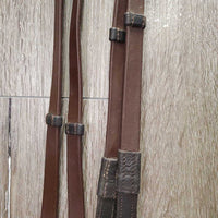 "Week Monday" FS Rsd Padded Monocrown Bridle, Soft Smooth Rubber Reins *vgc, NO Flash, clean, mnr residue, rubs & stretched hole
