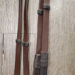 "Week Monday" FS Rsd Padded Monocrown Bridle, Soft Smooth Rubber Reins *vgc, NO Flash, clean, mnr residue, rubs & stretched hole