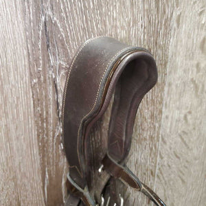"Week Monday" FS Rsd Padded Monocrown Bridle, Soft Smooth Rubber Reins *vgc, NO Flash, clean, mnr residue, rubs & stretched hole