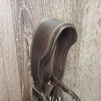 "Week Monday" FS Rsd Padded Monocrown Bridle, Soft Smooth Rubber Reins *vgc, NO Flash, clean, mnr residue, rubs & stretched hole
