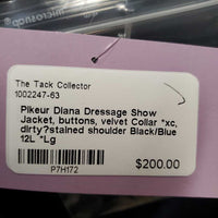 Dressage Show Jacket, buttons, velvet Collar *xc, dirty?stained shoulder
