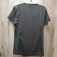 SS Sun Show Shirt, 1/2 Button Up, Magnetic Collar, Mesh Sides *gc, mnr puckers, dingy & pills

