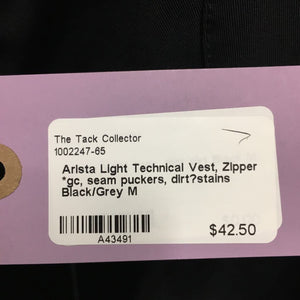 Light Technical Vest, Zipper *gc, seam puckers, dirt?stains