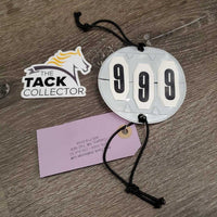 3# Round Bridle Horse Show Numbers, elastics *xc/like new
